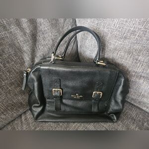 Kate Spade Allen Street Raquelle Black Leather Satchel.